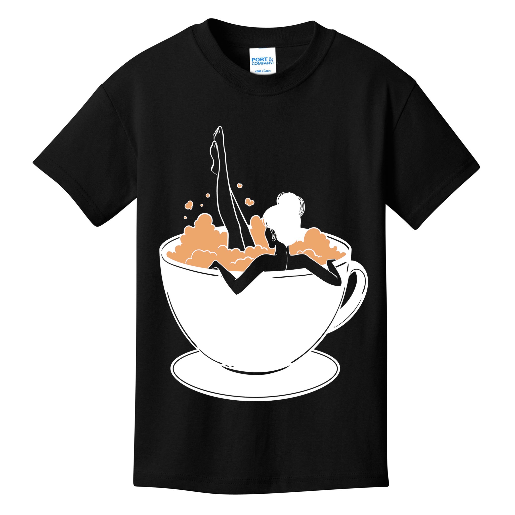 Coffee Lovers Bubble Bath Kids T-Shirt