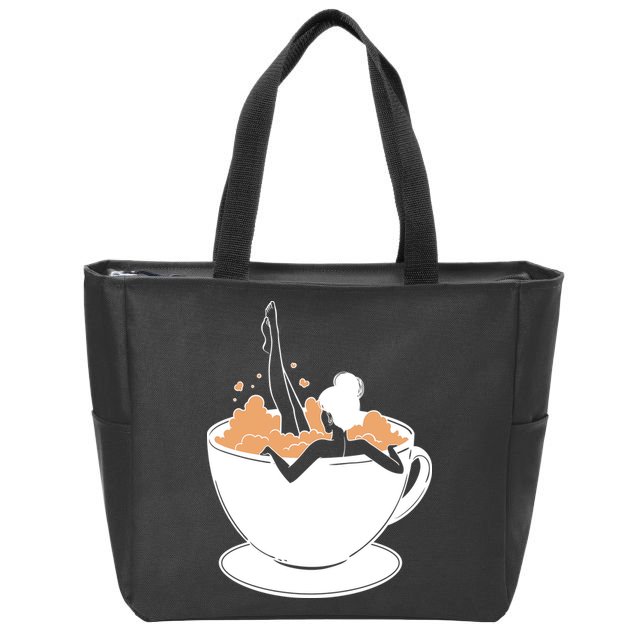 Coffee Lovers Bubble Bath Zip Tote Bag