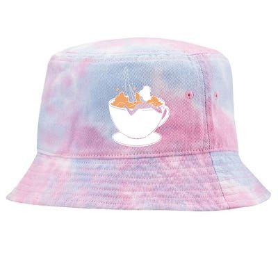 Coffee Lovers Bubble Bath Tie-Dyed Bucket Hat