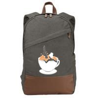 Coffee Lovers Bubble Bath Cotton Canvas Backpack