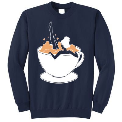 Coffee Lovers Bubble Bath Tall Sweatshirt