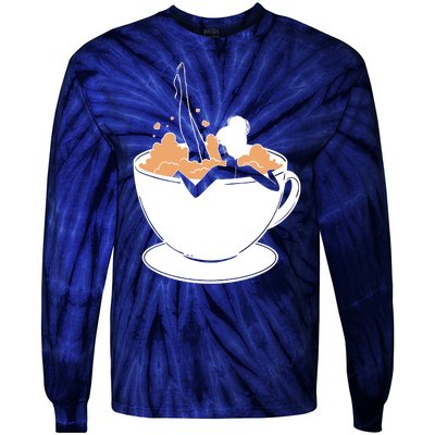 Coffee Lovers Bubble Bath Tie-Dye Long Sleeve Shirt