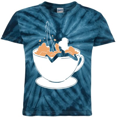 Coffee Lovers Bubble Bath Kids Tie-Dye T-Shirt