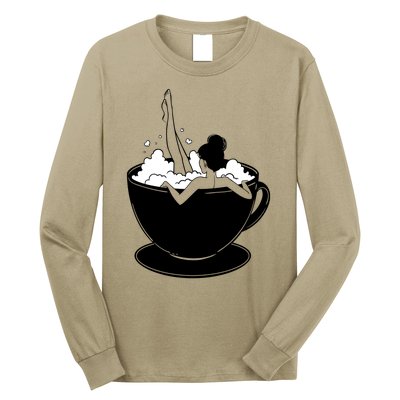 Coffee Lovers Bubble Bath Long Sleeve Shirt