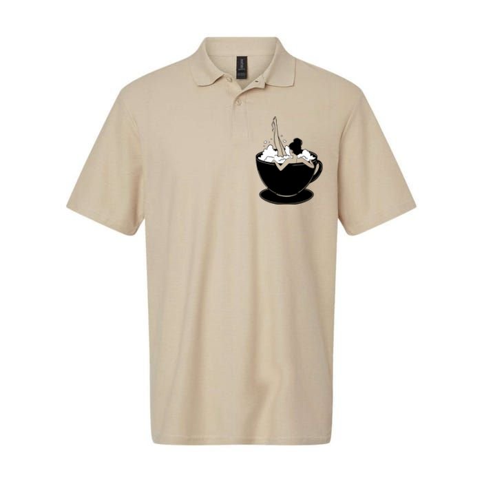 Coffee Lovers Bubble Bath Softstyle Adult Sport Polo