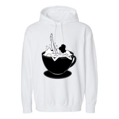 Coffee Lovers Bubble Bath Garment-Dyed Fleece Hoodie