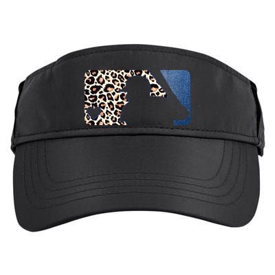Cute Leopard Blue Jean Print Baseball Logo Adult Drive Performance Visor