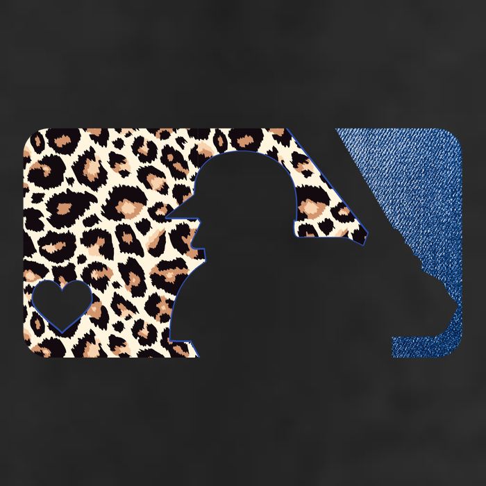 Cute Leopard Blue Jean Print Baseball Logo Adult Drive Performance Visor