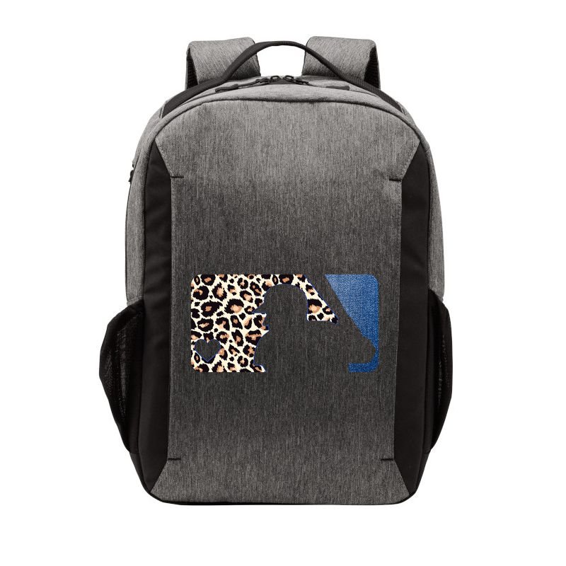 Cute Leopard Blue Jean Print Baseball Logo Vector Backpack