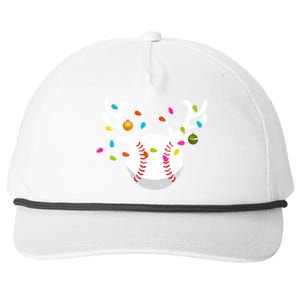 Christmas Lights Baseball Ball Funny Xmas Great Gift Snapback Five-Panel Rope Hat