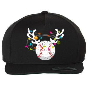 Christmas Lights Baseball Ball Funny Xmas Great Gift Wool Snapback Cap