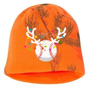 Christmas Lights Baseball Ball Funny Xmas Great Gift Kati - Camo Knit Beanie