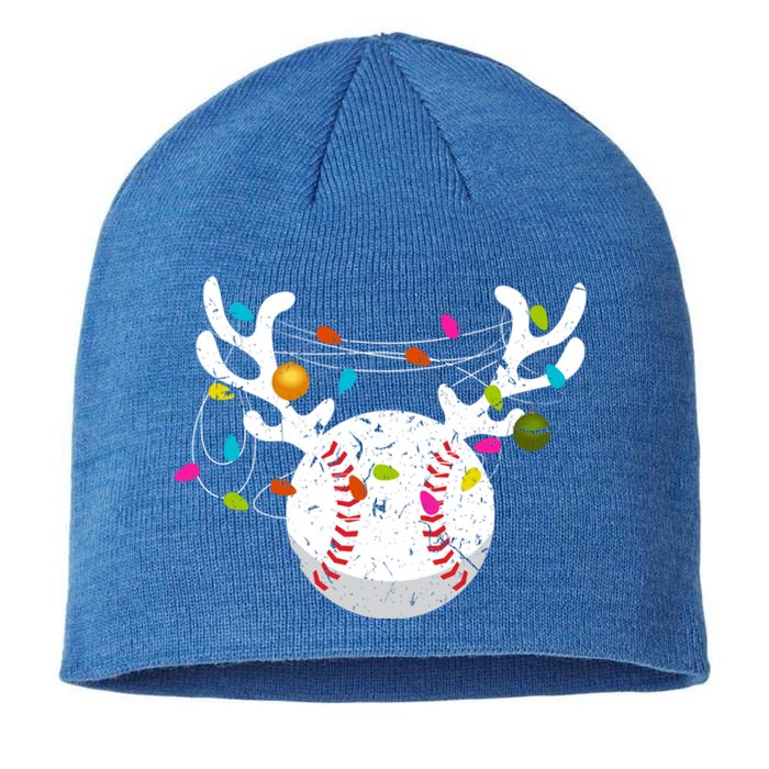 Christmas Lights Baseball Ball Funny Xmas Great Gift Sustainable Beanie