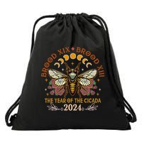 Cicada Lover Brood Xix Brood Xiii Year Of The Cicada 2024 Drawstring Bag