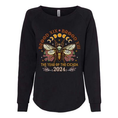 Cicada Lover Brood Xix Brood Xiii Year Of The Cicada 2024 Womens California Wash Sweatshirt