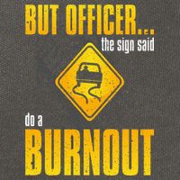 Car Lover But Officer the Sign Said Do a Burnout Funny Cotton Canvas Backpack