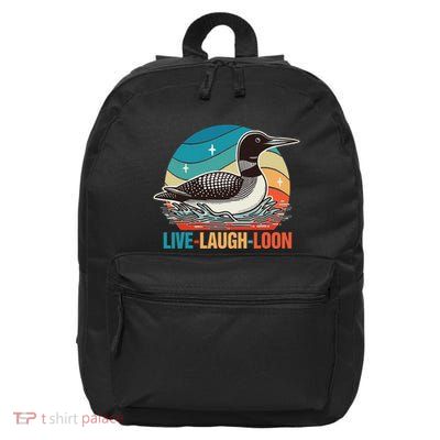 Common Loon Bird Lover Bird Watching Lives Laugh Loon 16 in Basic Backpack