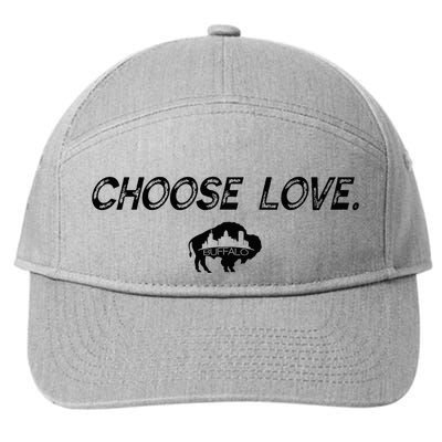 Choose Love Buffalo Stop Hate End Racism Choose Love Buffalo 7-Panel Snapback Hat