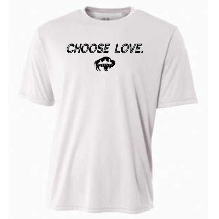 Choose Love Buffalo Stop Hate End Racism Choose Love Buffalo Cooling Performance Crew T-Shirt