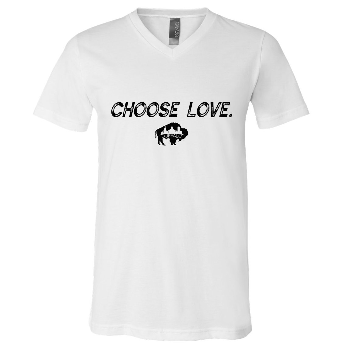 Choose Love Buffalo Stop Hate End Racism Choose Love Buffalo V-Neck T-Shirt