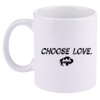 Choose Love Buffalo Stop Hate End Racism Choose Love Buffalo 11oz C Handle Ceramic Mug