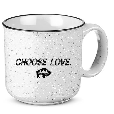 Choose Love Buffalo Stop Hate End Racism Choose Love Buffalo 15oz Campfire Ceramic Mug