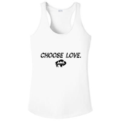 Choose Love Buffalo Stop Hate End Racism Choose Love Buffalo Ladies PosiCharge Competitor Racerback Tank