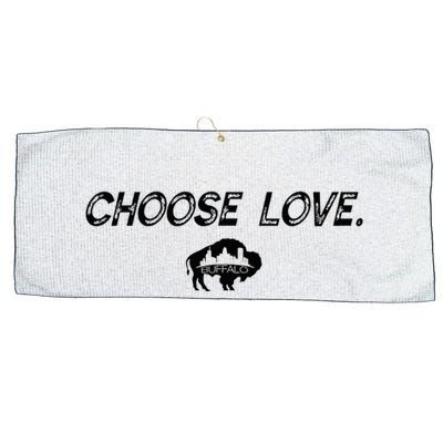 Choose Love Buffalo Stop Hate End Racism Choose Love Buffalo Large Microfiber Waffle Golf Towel