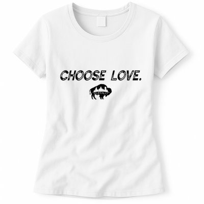 Choose Love Buffalo Stop Hate End Racism Choose Love Buffalo Womens T-Shirt