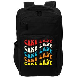 Cake Lady Baker Baking Funny Baker Impact Tech Backpack