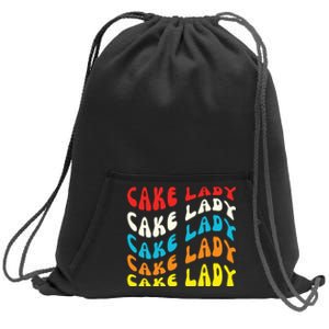 Cake Lady Baker Baking Funny Baker Sweatshirt Cinch Pack Bag