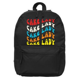 Cake Lady Baker Baking Funny Baker 16 in Basic Backpack