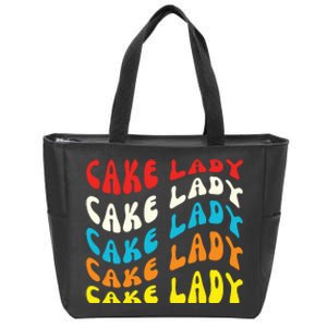 Cake Lady Baker Baking Funny Baker Zip Tote Bag