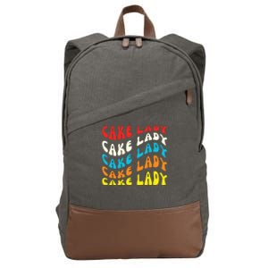 Cake Lady Baker Baking Funny Baker Cotton Canvas Backpack