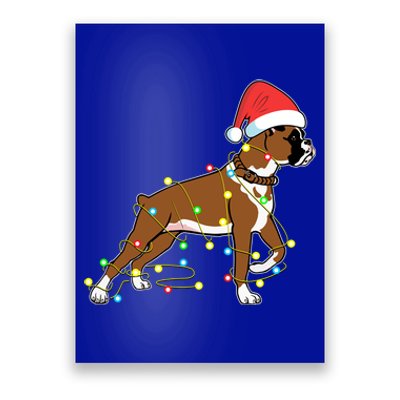 Christmas Lights Boxer Dog Lover Funny Gift Cool Gift Poster