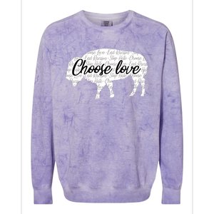 Choose Love Buffalo Colorblast Crewneck Sweatshirt