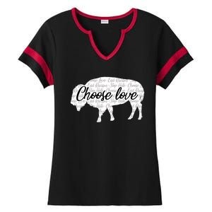 Choose Love Buffalo Ladies Halftime Notch Neck Tee