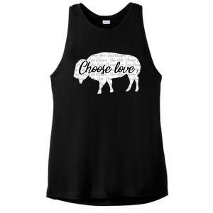 Choose Love Buffalo Ladies PosiCharge Tri-Blend Wicking Tank