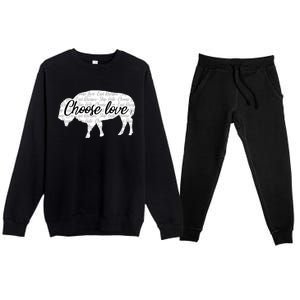 Choose Love Buffalo Premium Crewneck Sweatsuit Set