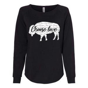 Choose Love Buffalo Womens California Wash Sweatshirt