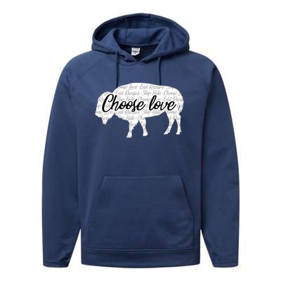 Choose Love Buffalo Performance Fleece Hoodie