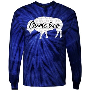 Choose Love Buffalo Tie-Dye Long Sleeve Shirt