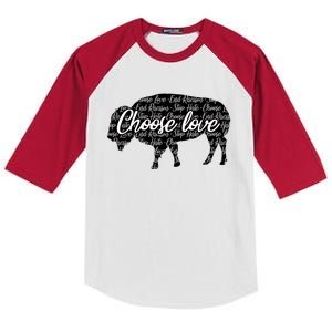 Choose Love Buffalo Kids Colorblock Raglan Jersey