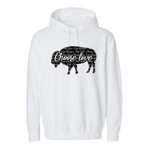 Choose Love Buffalo Garment-Dyed Fleece Hoodie