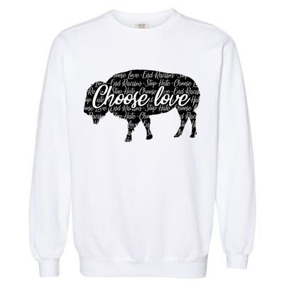 Choose Love Buffalo Garment-Dyed Sweatshirt