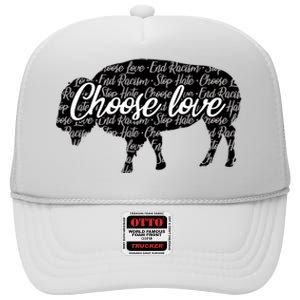 Choose Love Buffalo High Crown Mesh Back Trucker Hat