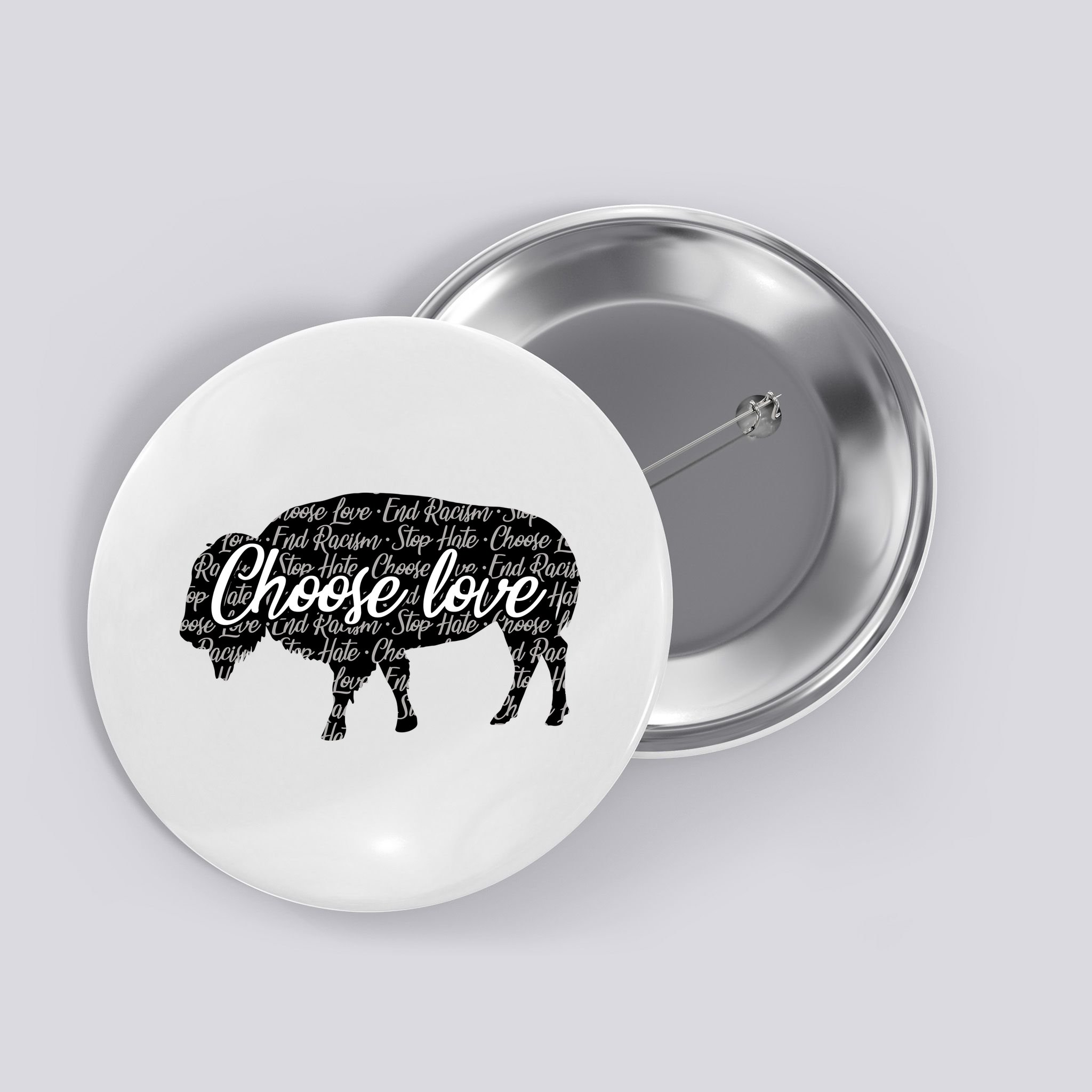 Choose Love Buffalo Button