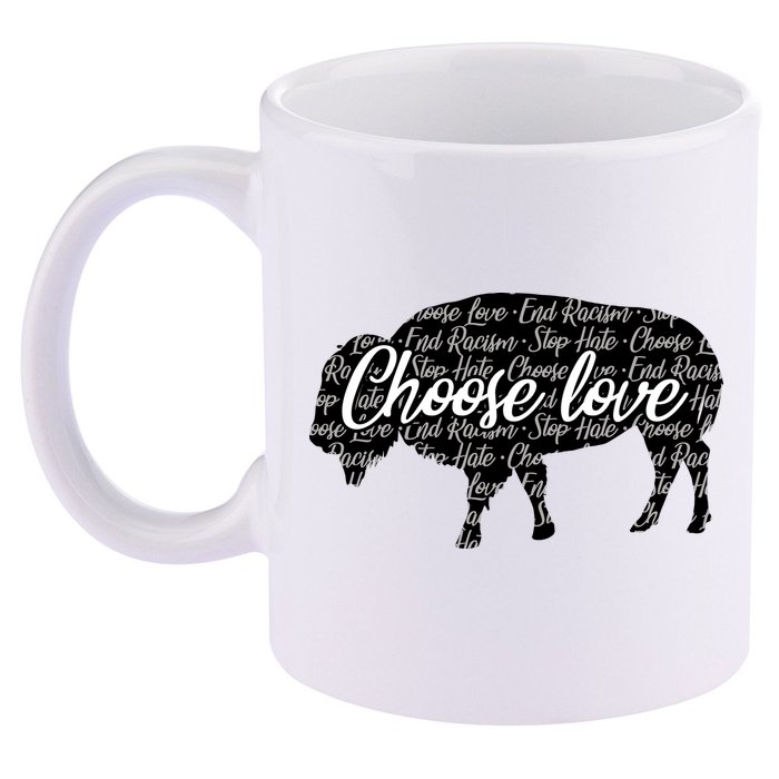 Choose Love Buffalo 11oz C Handle Ceramic Mug