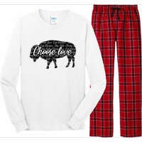 Choose Love Buffalo Long Sleeve Pajama Set