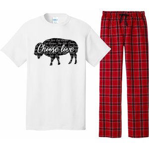 Choose Love Buffalo Pajama Set